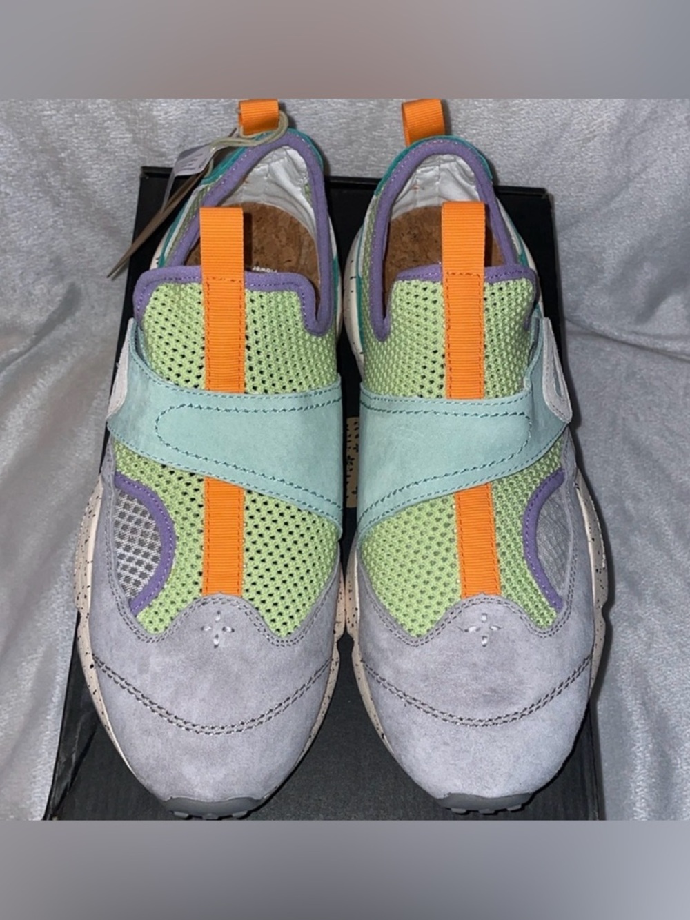 Flower Mountain Pastel Multi-Color Sneakers - Purple, Mint & Orange size 40 - Picture 2 of 14